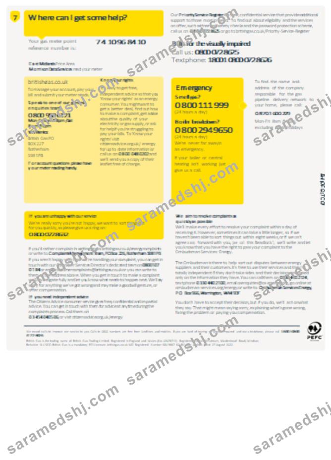 British gas utility business bill,  SCR, page 4